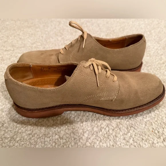 L.L.Bean Made in USA Suede Bucks Men’s 8.5 Tan Oxford Shoes - Picture 10 of 14